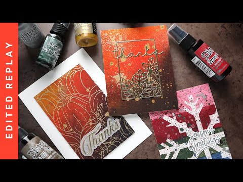 Tim Holtz Distress Spray Stain Faded Jeans Ranger TSS42266 Seasonal Cards Video