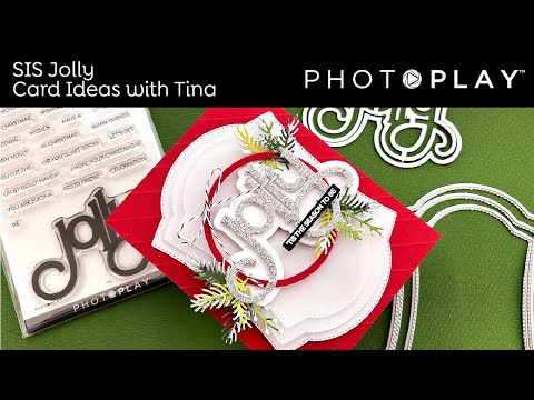 PhotoPlay Jolly Word Clear Stamps sis4563 Christmas Card Video