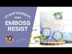 Simon Says Stamp Rustic Layering Flower Wafer Dies s930 STAMPtember 2024 Kick Off Inspiration! Emboss Resist Mindy Eggen