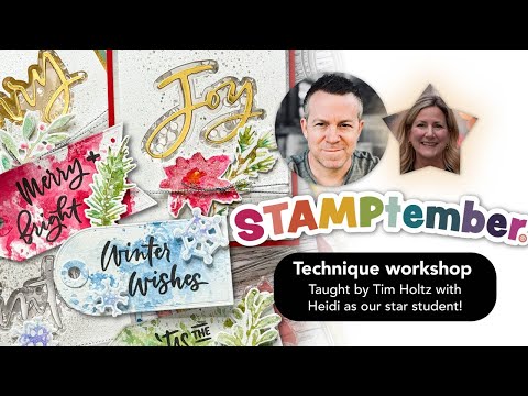 Tim Holtz Distress Archival Ink Pad Black Soot Ranger Festive Workshop Video