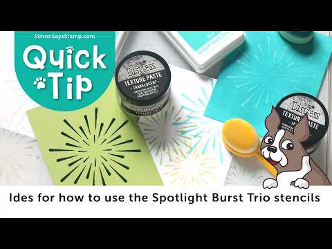 Simon Says Stamp Set of 3 Stencils Spotlight Burst Trio 1155st Unexpected Spotlight Burst Stencil Trio Ideas You’ll Want to Copy Quick Tip
