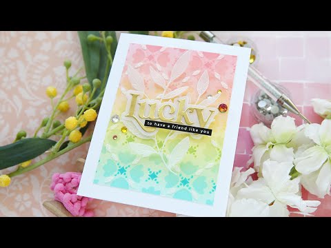 Tim Holtz Distress Snowfall Grit Paste Ranger tsck81142 Ombre Mosaic Card Video