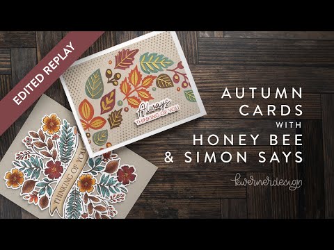 Simon Says Stamp Set of 2 Stencils Autumn Cascade ssst221698 Season Of Wonder