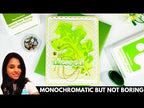 Simon Says Stamp Stencils and Dies Oak Leaf set1292ol Every Happiness Revasti Panickar Simon Says Stamp Every Happiness Release | Monochromatic Oak Leaf Card + 3D Texture