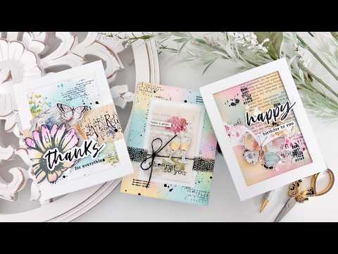 PREORDER Simon Says Stamp A Little Artsy Wafer Dies 1637sdc 3 Easy Mixed Media Cards | Simon Says Stamp April 2026 Card Kit Tina Smith