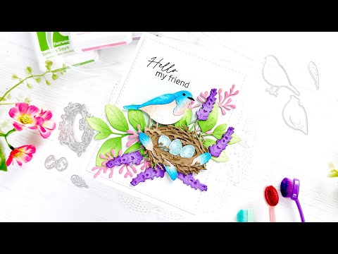 Tim Holtz Distress Oxide Ink Pad SPECKLED EGG Ranger tdo72546 Hello Friend Spring Bird Card Video