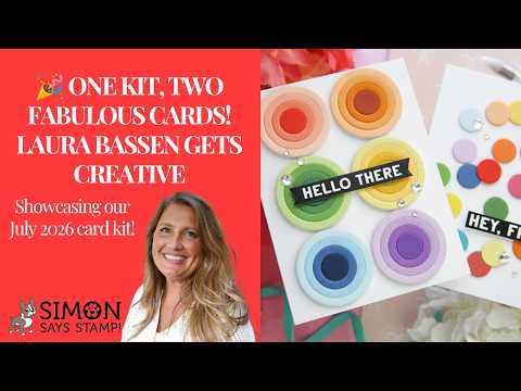 Simon Says Stamp Pop Art Pieces Wafer Dies 1719sdc 🎉 One Kit, Two Fabulous Cards! Laura Bassen Gets Creative 