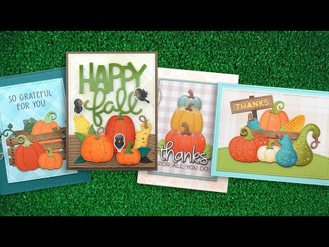 Lawn Fawn Stitched Pumpkins Dies lf3245 intro video
