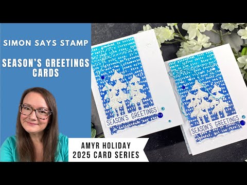 Simon Says Clear Stamp White Christmas Text 1228ss