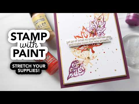 Stamp with Paint Cathy Zielske Makes Card with Dancing Leaves Stamps and Dies