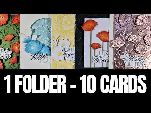 Simon Says Stamp Embossing Folder Morning Glory Vibes sf581 Vicky Papaioannou 10 Cards, 1 Embossing Folder! (Stop Using It Just One Way)