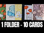 Simon Says Stamp Embossing Folder Morning Glory Vibes sf581 Vicky Papaioannou 10 Cards, 1 Embossing Folder! (Stop Using It Just One Way)