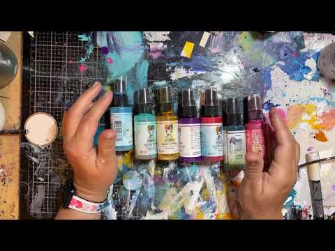 Dina Wakley Ranger White Media Gloss Spray mdo68570 Demo Video