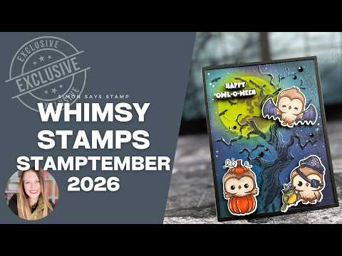 Whimsy Stamps Owl-O-Ween STAMPtember Exclusive Stamps 3480ssc Nichol Spohr STAMPtember 2026 Exclusive: Whimsy Stamps Halloween Card Process