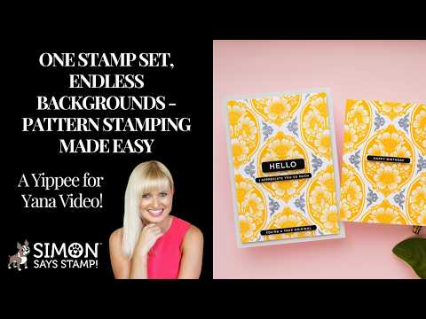 Simon Says Stamp Deco Blossoms Wafer Dies 1616sdc Yana Smakula One Stamp Set, Endless Backgrounds - Pattern Stamping Made Easy