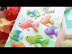 Simon Says Stamp Fun Fish Wafer Dies s1170 Shine On Fun Fish Card with Laura Bassen
