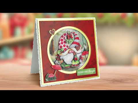 Katy Sue Designs Die Cut Decoupage Christmas Gnomes 11-dcdcgn12 video