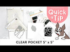 Simon Says Stamp CLEAR POCKETS Storage 5x5 inches 25CPS