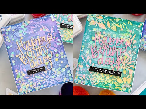 Dina Wakley Ranger White Media Gloss Spray mdo68570 Happy Birthday Card Video