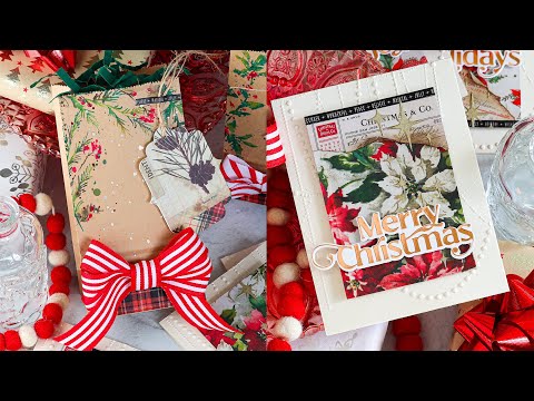 Tim Holtz Distress Unravelled Mica Stain Ranger Christmas Gifting And Cards Project Video