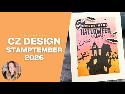 CZ Design I Want it All Stamptember 2026 Release set1362wa Nichol Spohr Create a Haunted House Scene with Oh My Goth Stamps and Dies