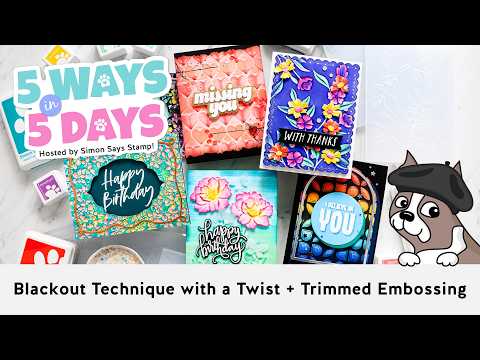 Simon Says Stamp Embossing Folder Floral Bunches sf501 Moments in Time Nina-Marie Trapani 5 Ways in 5 Days Embossing – DAY 2: Blackout Technique with a Twist
