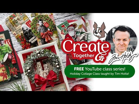 Tim Holtz Tonic Recoil Scissors Bundle Holiday Collage Christmas Video