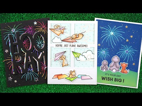 Lawn Fawn Set Stitched Trails Hot Foil Plates and Coordinating Dies lfsst video intro