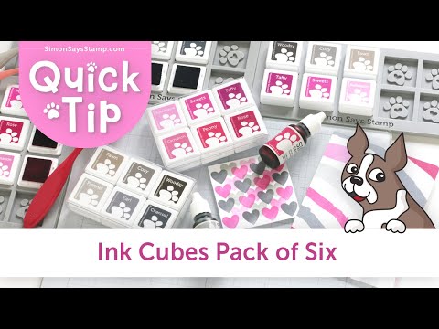 Simon Says Stamp Pawsitively Saturated Ink Cubes Pink Blooms ssc601