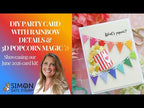 Simon Says Stamp 3D Box and Popcorn Wafer Dies 1698sd DIY Party Card with Rainbow Details & 3D Popcorn Magic ✨ Laura Bassen