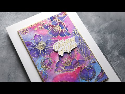 Simon Says Stamps and Dies Wild and Free Flowers set749wf Be Bold Exploring Patterned Paper Colors: Kristina Werner Watercolor Painting with Our April 2024 Card Kit Kristina Werner