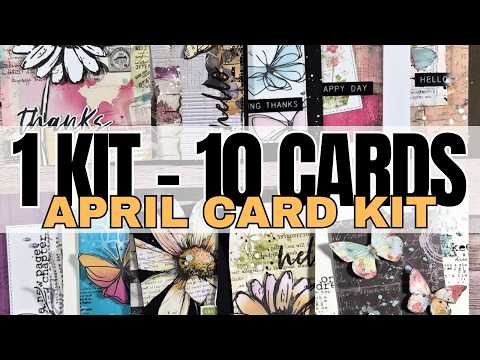 PREORDER Simon Says Stamps and Dies Artsy Butterflies set1213ab 1 kit - 10 cards | SSS April card kit. Vicky P