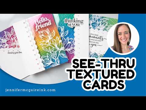 Gina K Designs Life’s Best Moments STAMPtember Exclusive Stamps Dies Stencils and Poly-Glaze Jennifer McGuire See-Thru Textured Cards!