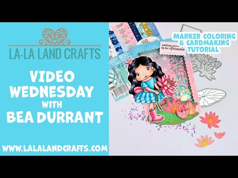 La-La Land Crafts Marci with Water Lily Cling Stamp 5573* video