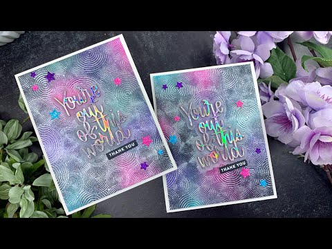 Simon Says Stamp You're Out Of This World Wafer Dies sssd112833 Out Of This World EASY Glitzy Galaxy Embossed Backgrounds Amy Rysavy