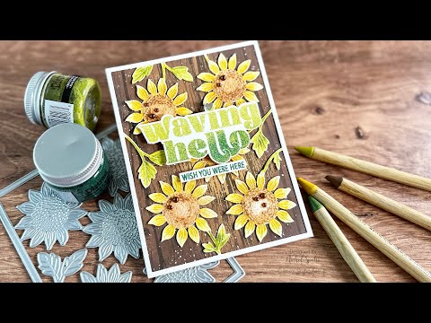 Tim Holtz Distress Oxide Ink Pad GROUND ESPRESSO Ranger tdo56010 Watercolored Sunflower Card Video