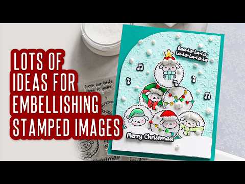 Simon Says Clear Stamps Baa La La 3423ssc Stamptember Nina-Marie Trapani Lots of Ideas for Embellishing Stamped Images! + STAMPtember Blog Party
