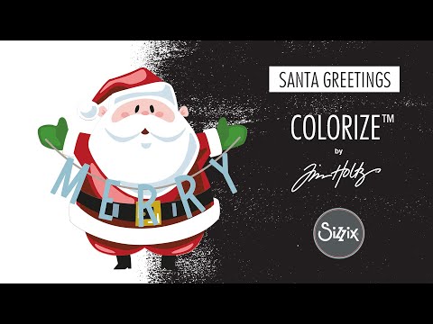 Tim Holtz Sizzix Santa Greetings, Colorize Thinlits Dies 666338 colorize