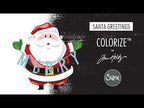 Tim Holtz Sizzix Santa Greetings, Colorize Thinlits Dies 666338 colorize