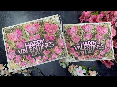 Tim Holtz Distress Mini Ink Pad Kitsch Flamingo Ranger tdp77244 Creative Valentines Card Video