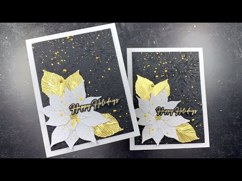 Honey Bee LOVELY LAYERS POINSETTIA Dies hbds-llpoi White Poinsettia Holiday Card Video