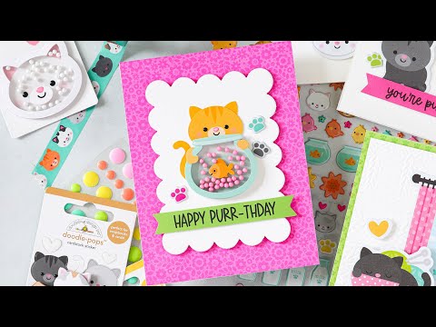 Doodlebug Pretty Kitty 6x6 Inch Paper Pad 7623