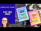 Simon Says Stamp Stencil Big Basket Weave 1129st In My Heart Stay True Cards | Simon Says Stamp Amy Rysavy Stenciling