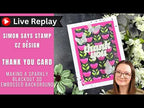 Simon Says Stamp Embossing Folder Everlasting Flowers sf623 In My Heart 🟣LIVE REPLAY! SPARKLY Blackout 3D Embossed Background | Simon Says Stamp Amy Rysavy