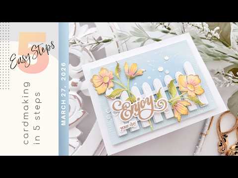 Simon Says Stamp Garden Fence Wafer Dies 1517sdc In My Heart Simon Says Stamp In My Heart: Jaunty Stem Tutorial | Cardmaking In 5 Easy Steps Tina Smith