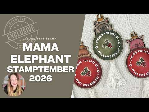 Mama Elephant Round Tag Friends STAMPtember Exclusive Stamps And Dies Nichol Spohr The Cutest Way to Wrap Gifts! | DIY Christmas Gift Tags
