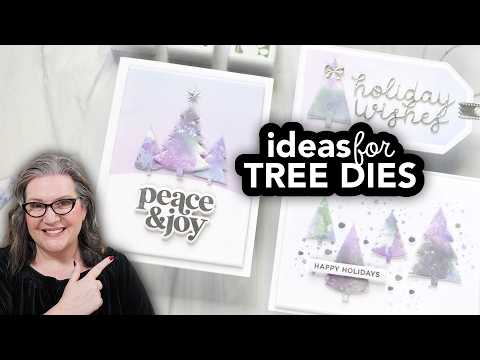 CZ Design Simple Trees Wafer Dies czd317 Sending Cheer FUN Ideas for Simple Tree Dies Cathy Zielske