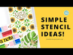 Simon Says Stamp Set of 4 Stencils Monstera 1050mt Cheering for You