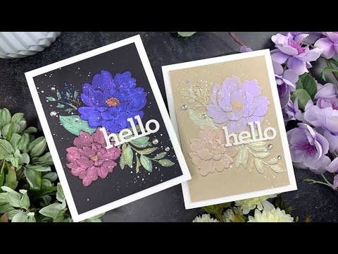 Simon Says Stamp Embossing Folder Peony Bundle sf217