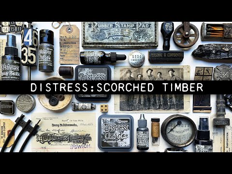 Tim Holtz Distress Oxide Reinker Scorched Timber January 2024 Ranger tdr83474 Reveal Video
